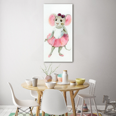 Quadro in vetro verticale Topolino Ballerina