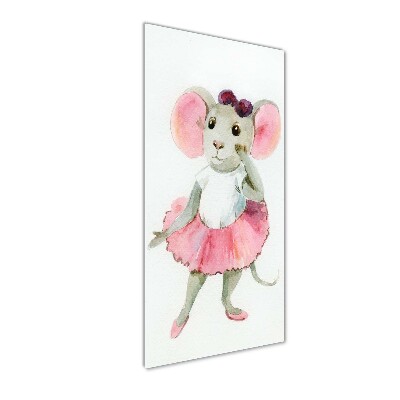 Quadro in vetro verticale Topolino Ballerina