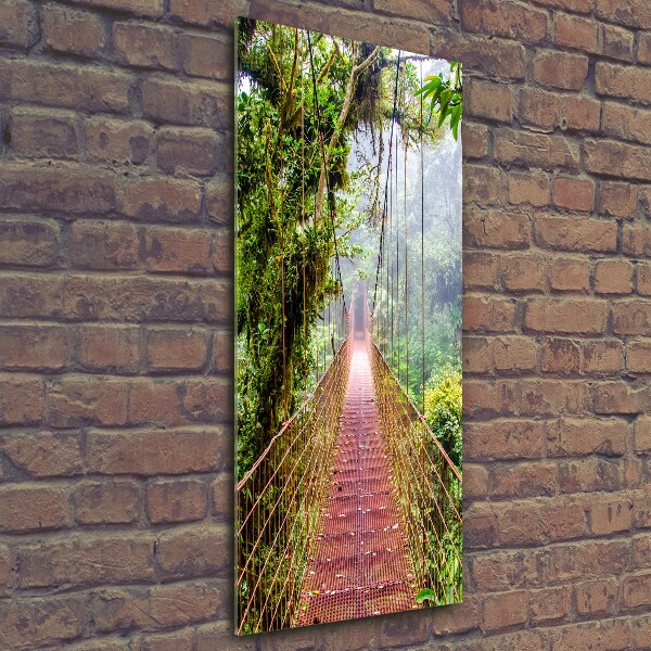 Quadro stampa su vetro verticale Ponte sospeso