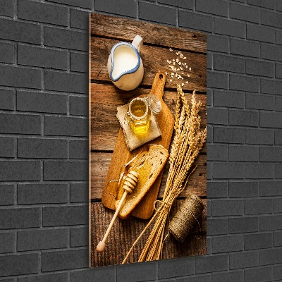 Quadro vetro verticale Colazione