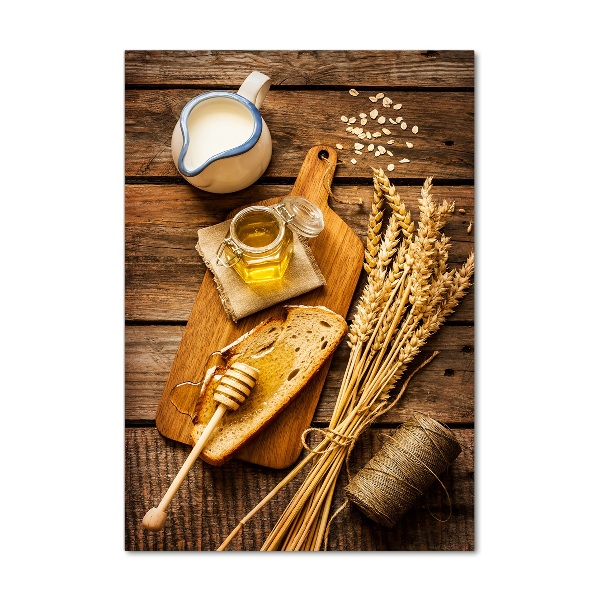 Quadro vetro verticale Colazione