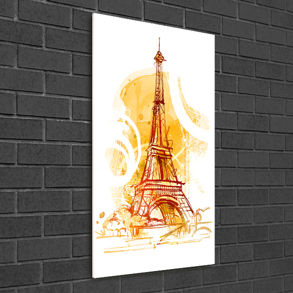 Quadro vetro verticale Estate a Parigi