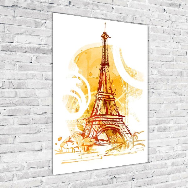 Quadro vetro verticale Estate a Parigi