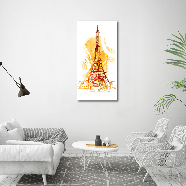 Quadro vetro verticale Estate a Parigi