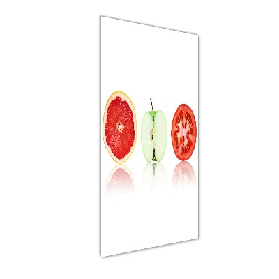 Quadro in vetro verticale Frutta e verdura