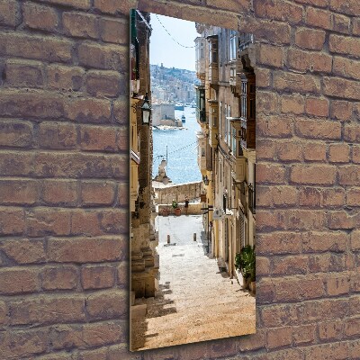 Quadro in vetro verticale Le strade di Malta