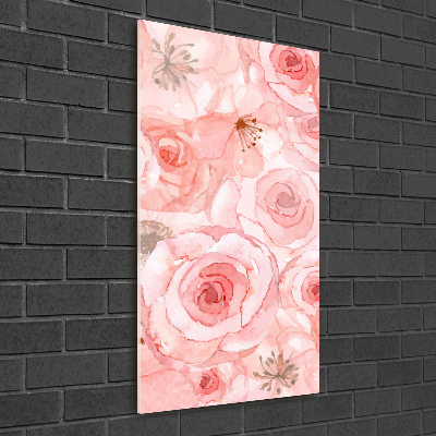 Quadro vetro verticale Motivo floreale