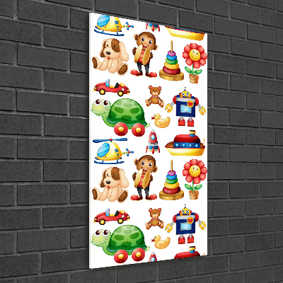 Quadro di vetro verticale Giocattoli