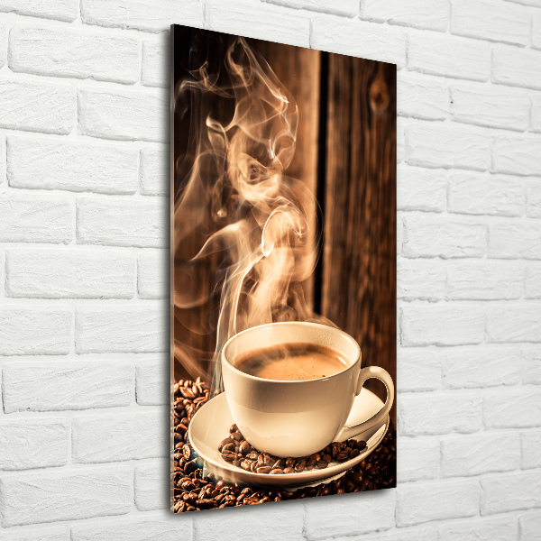 Quadro vetro verticale Caffè aromatico