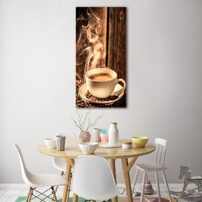 Quadro vetro verticale Caffè aromatico