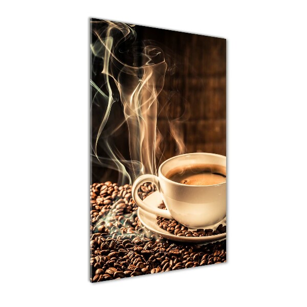 Quadro in vetro verticale Caffè aromatico