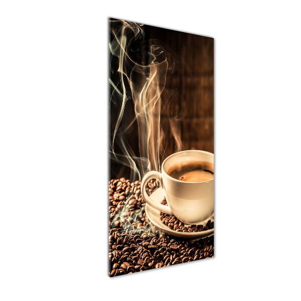 Quadro in vetro verticale Caffè aromatico