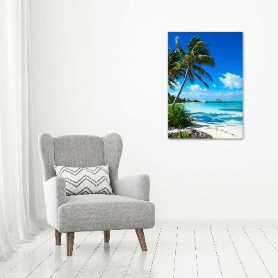 Quadro in vetro verticale Spiaggia tropicale
