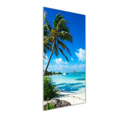 Quadro in vetro verticale Spiaggia tropicale