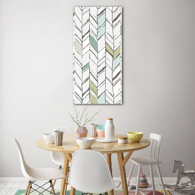 Quadro vetro verticale Motivo a spina di pesce