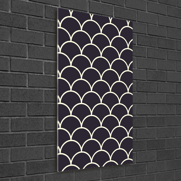 Quadro in vetro verticale Squame di pesce
