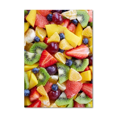 Quadro di vetro verticale Frutta a fette