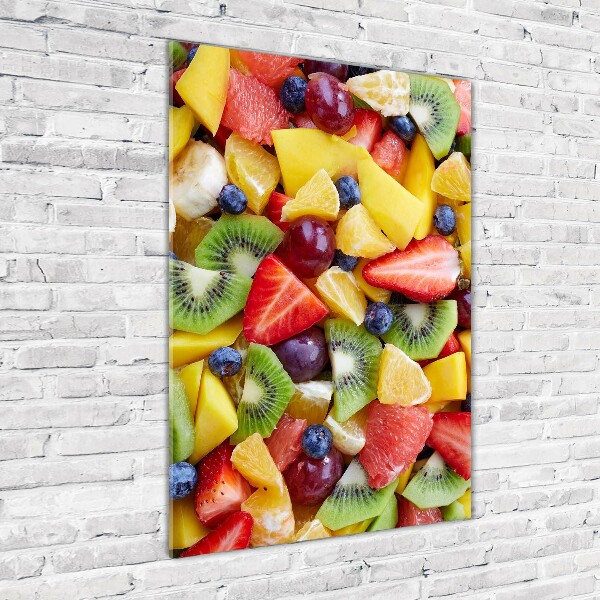 Quadro di vetro verticale Frutta a fette