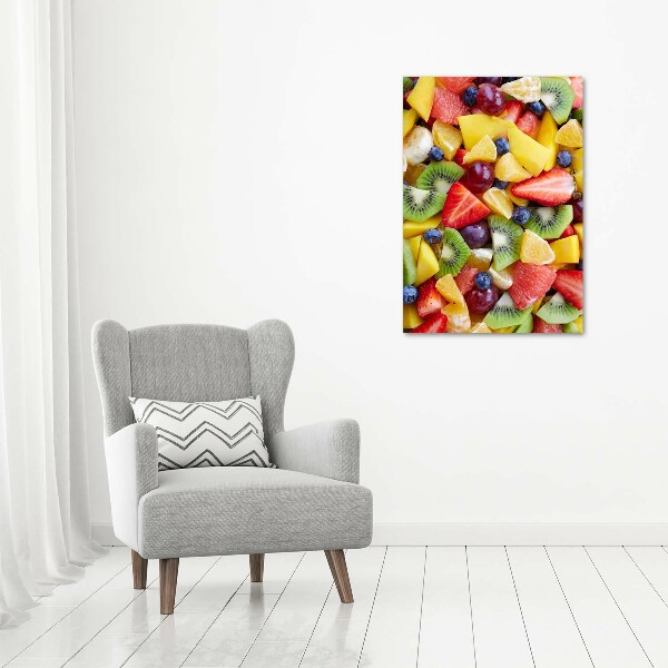 Quadro di vetro verticale Frutta a fette