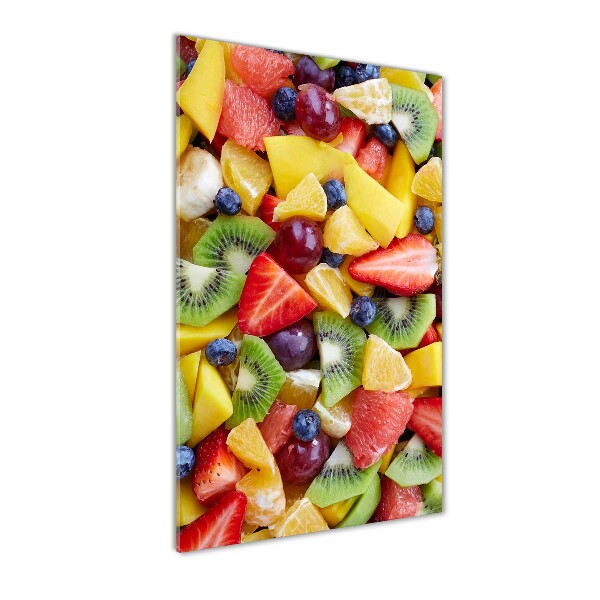 Quadro di vetro verticale Frutta a fette