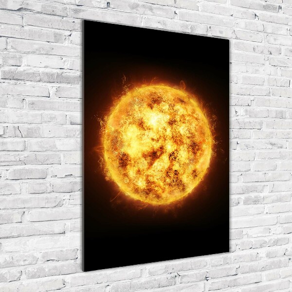 Quadro di vetro verticale Sole