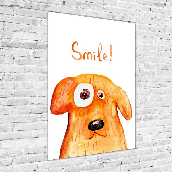 Quadro vetro verticale Cane