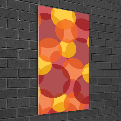 Quadro in vetro verticale Cerchi colorati