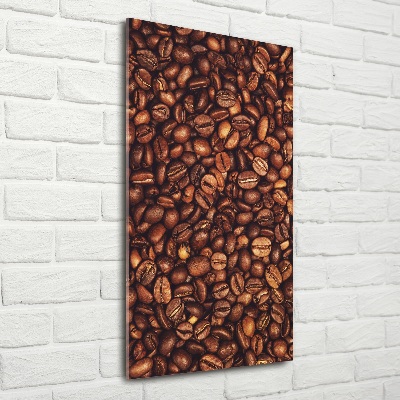 Quadro vetro verticale Chicchi di caffè