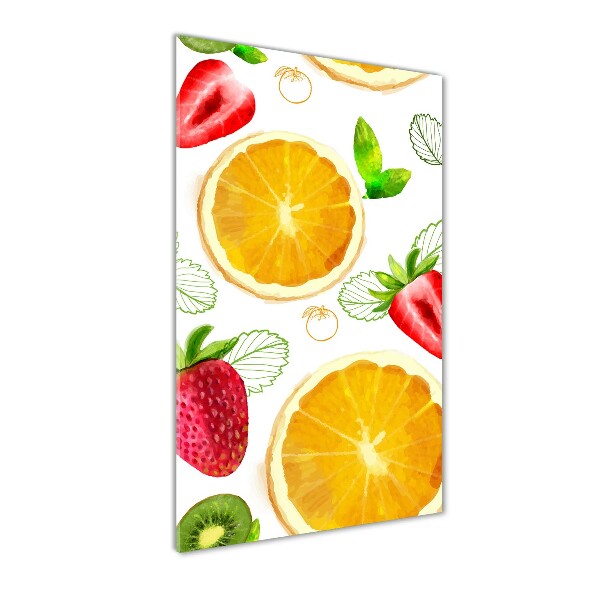 Quadro di vetro verticale Frutta