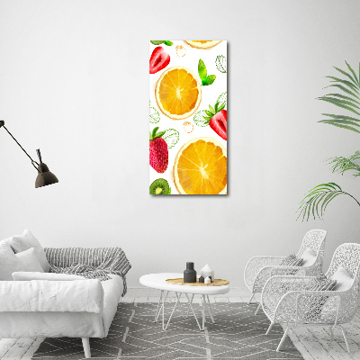 Quadro di vetro verticale Frutta