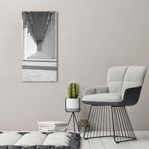 Quadro in vetro verticale Corridoio