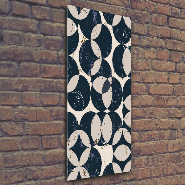 Quadro di vetro verticale Sfondo geometrico