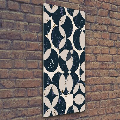 Quadro di vetro verticale Sfondo geometrico