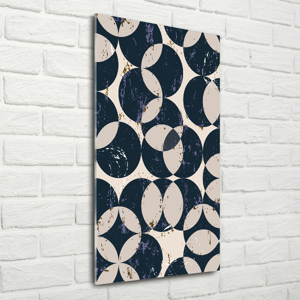 Quadro di vetro verticale Sfondo geometrico