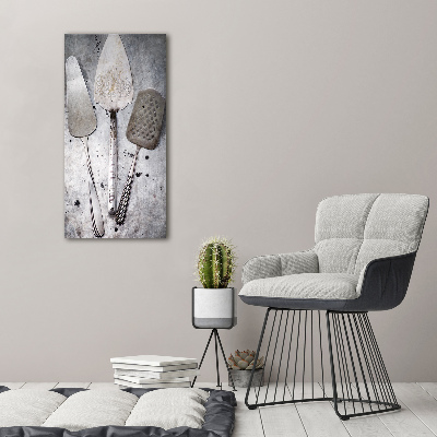 Quadro vetro verticale Utensili in metallo