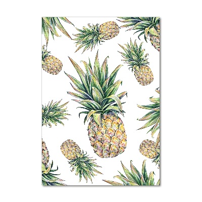 Quadro stampa su vetro verticale Ananas