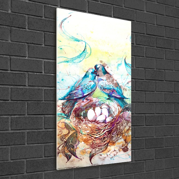 Quadro vetro verticale Famiglia