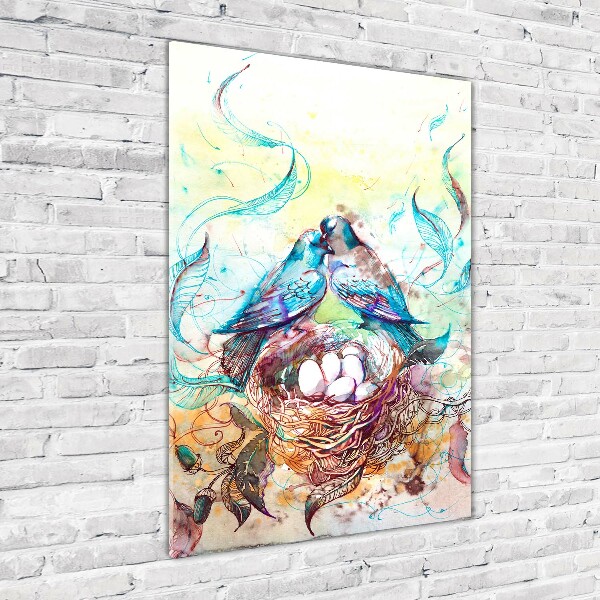 Quadro vetro verticale Famiglia