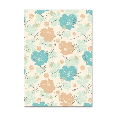 Quadro stampa su vetro verticale Motivo floreale