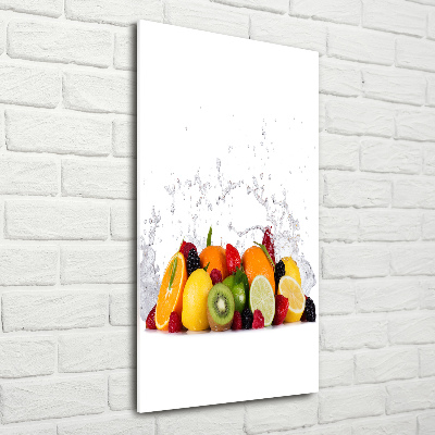 Quadro di vetro verticale Frutta