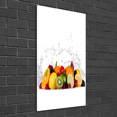 Quadro di vetro verticale Frutta