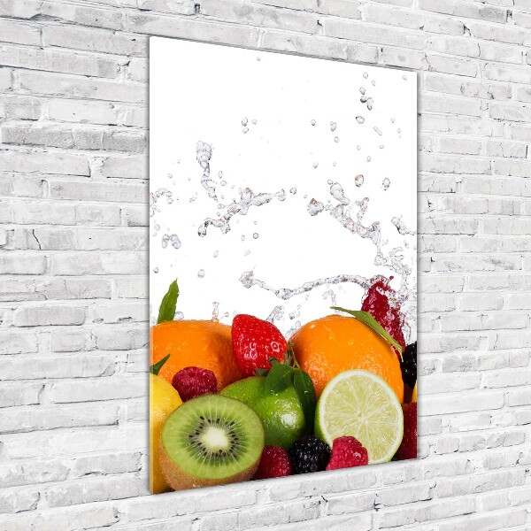 Quadro di vetro verticale Frutta