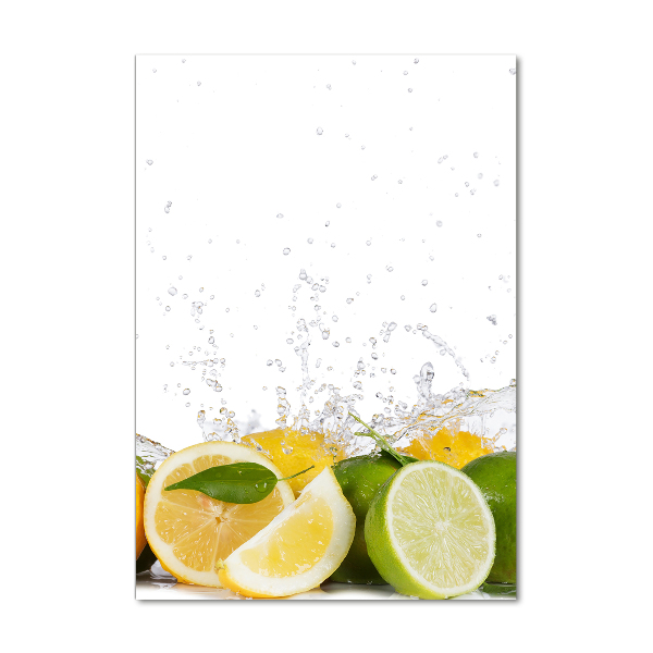 Quadro stampa su vetro verticale Agrumi