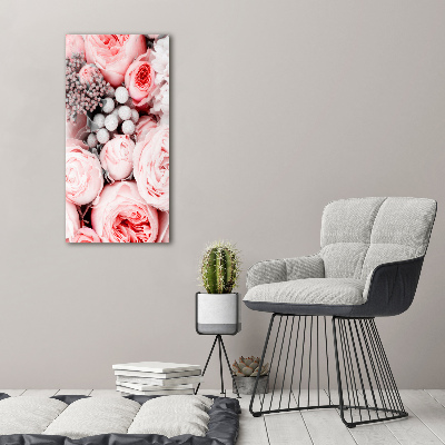 Quadro vetro verticale Un mazzo di fiori