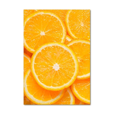 Quadro vetro verticale Fette d'arancia