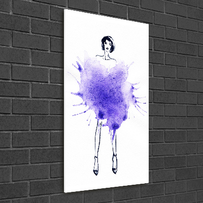 Quadro di vetro verticale Illustrazione di moda