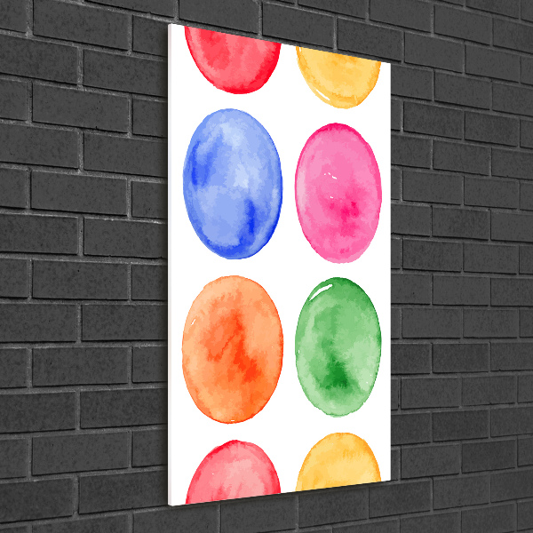 Quadro di vetro verticale Cerchi colorati