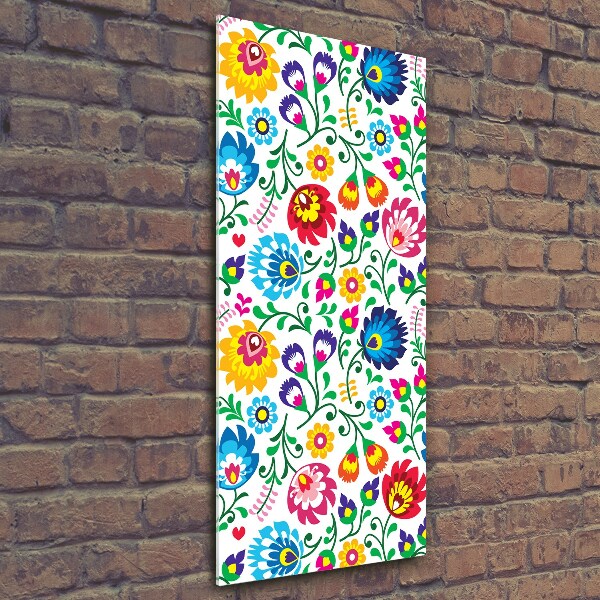 Quadro di vetro verticale Modello etnico