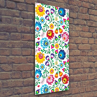 Quadro di vetro verticale Modello etnico