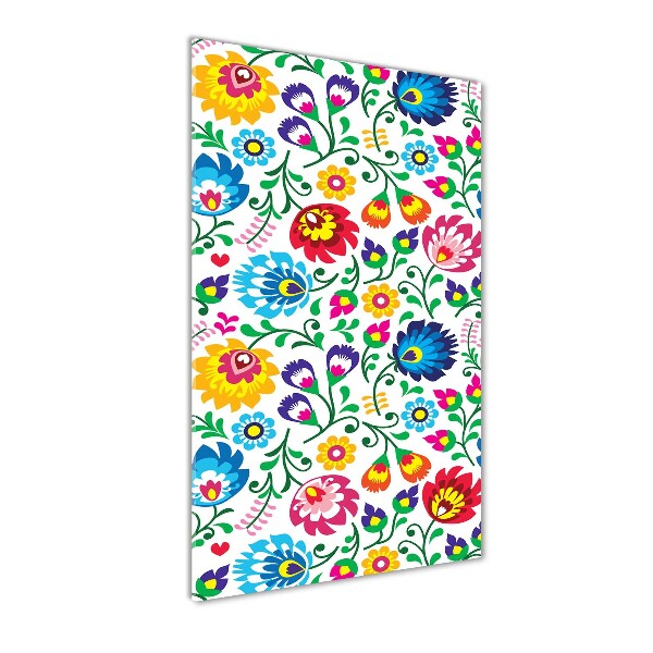 Quadro di vetro verticale Modello etnico